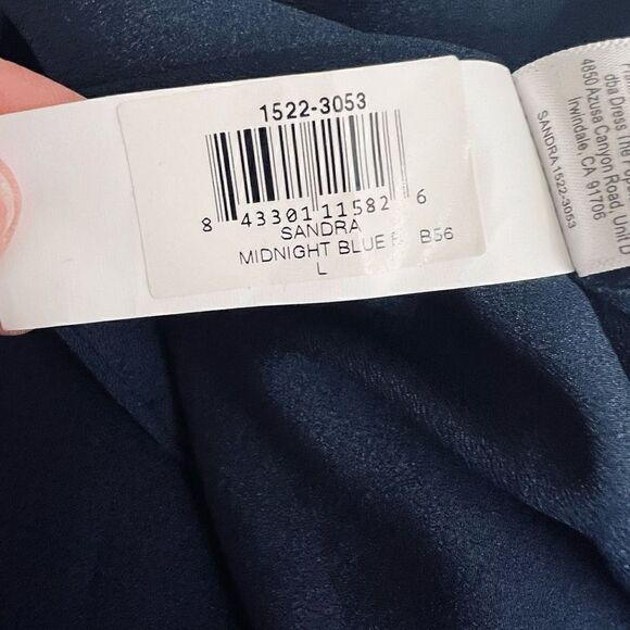 Dress the Population Womens Midnight Blue Sandra Mermaid Gown Size Large NWT - Picture 7 of 7